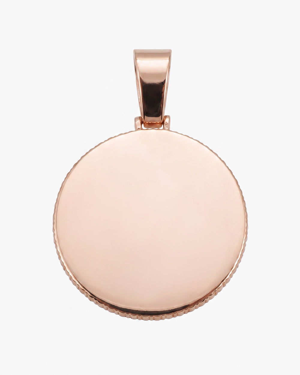 Custom Moissanite Picture Pendant 14K Gold - Rose Gold