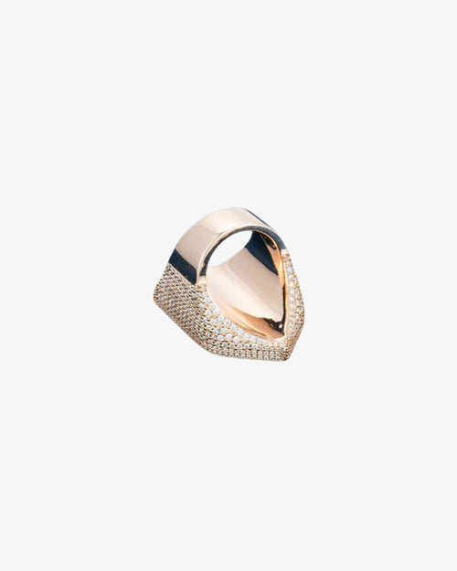 custom moissanite ring rose gold design1