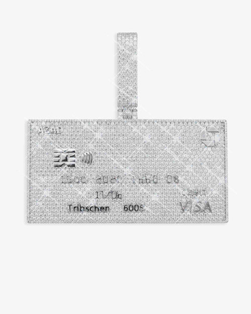 custom moissanite visa card pendant 14k gold icecartel main