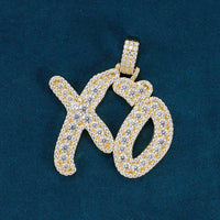 XO Necklace Pendant 14K Gold