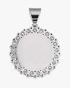 Custom Picture Pendant 14K Gold - White Gold