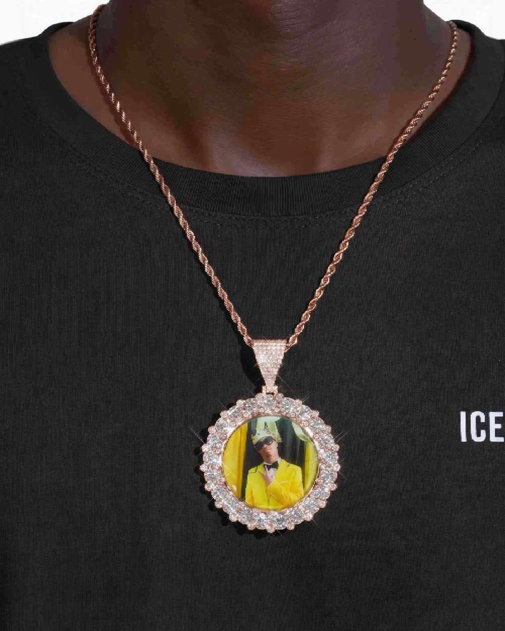 Custom Picture Pendant 14K Gold - Rose Gold