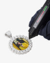 Custom Picture Pendant 14K Gold - White Gold