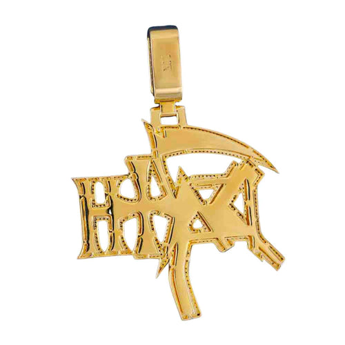 Custom Scythe Pendant 14K Two Tone Backside1