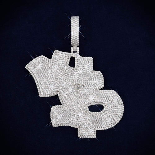 custom special b moissanite letter pendant 14k gold icecartel main