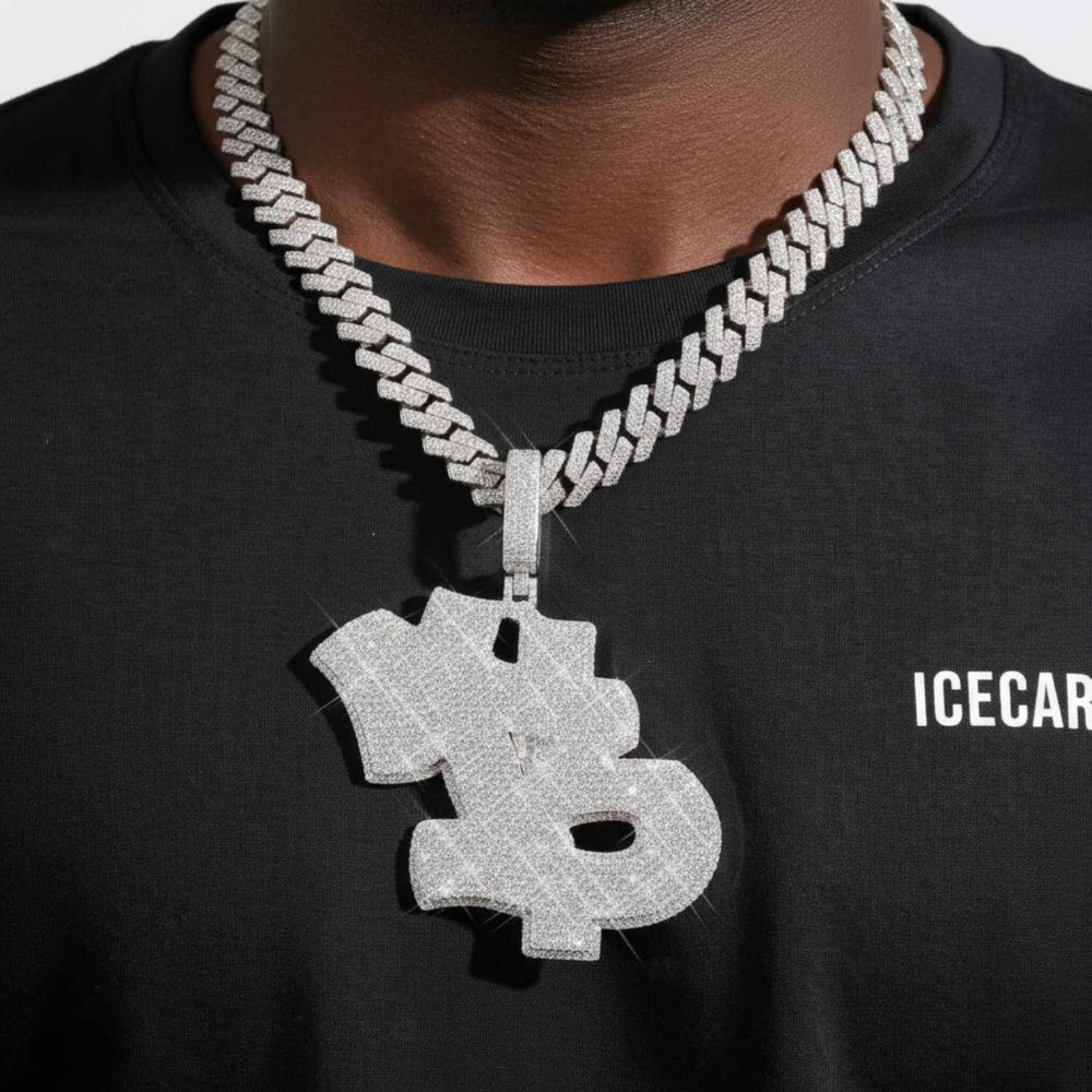 custom special b moissanite letter pendant 14k gold icecartel model1