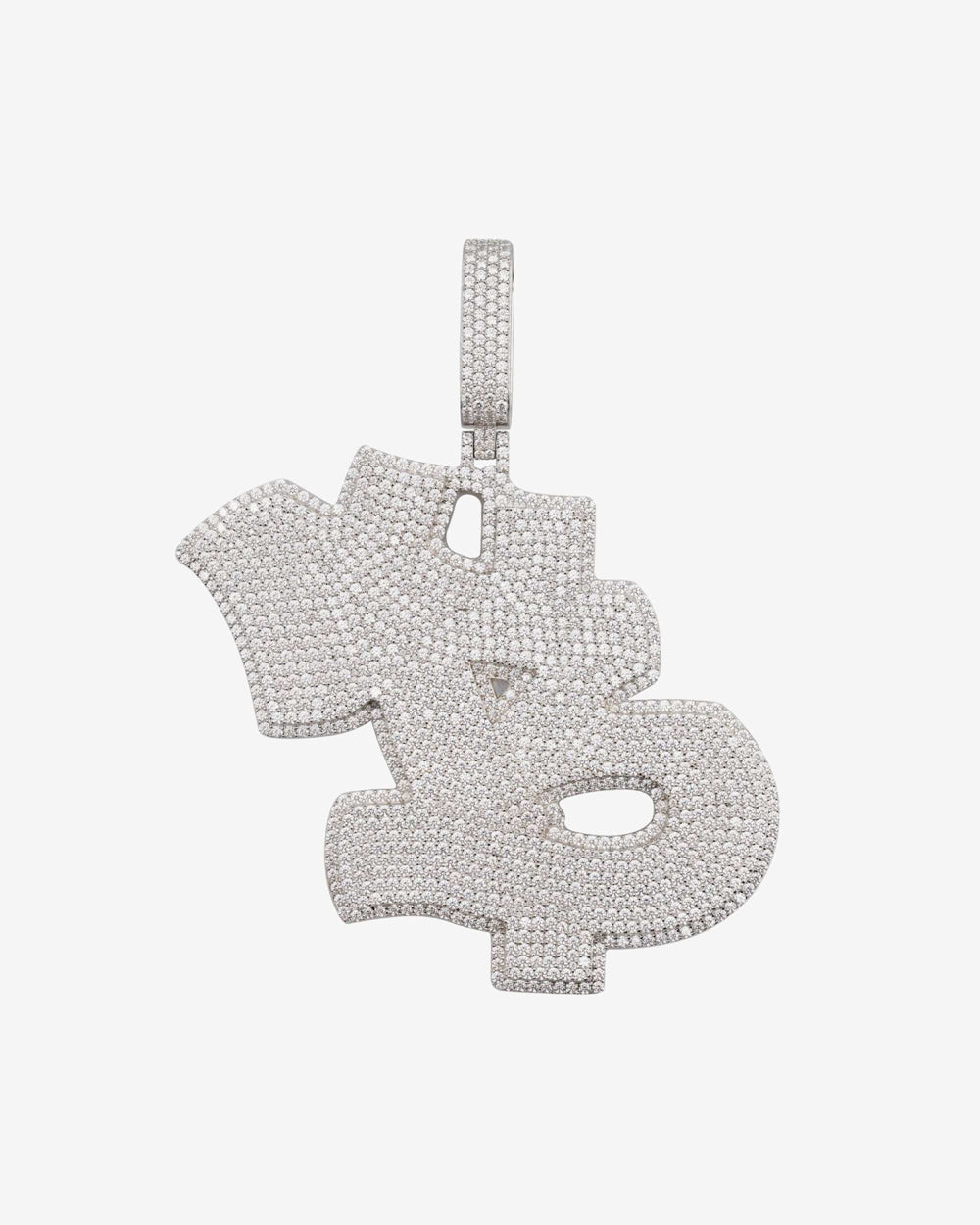 custom special b moissanite letter pendant 14k gold icecartel white