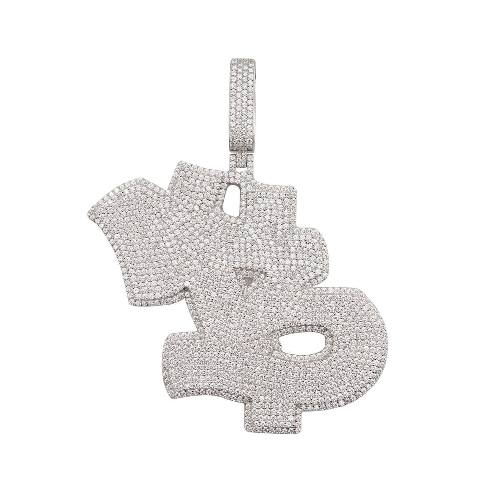 custom special b moissanite letter pendant 14k gold icecartel white