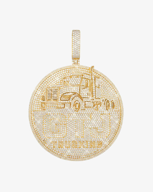 custom trucking moissanite circle pendant 14k gold icecartel main F6
