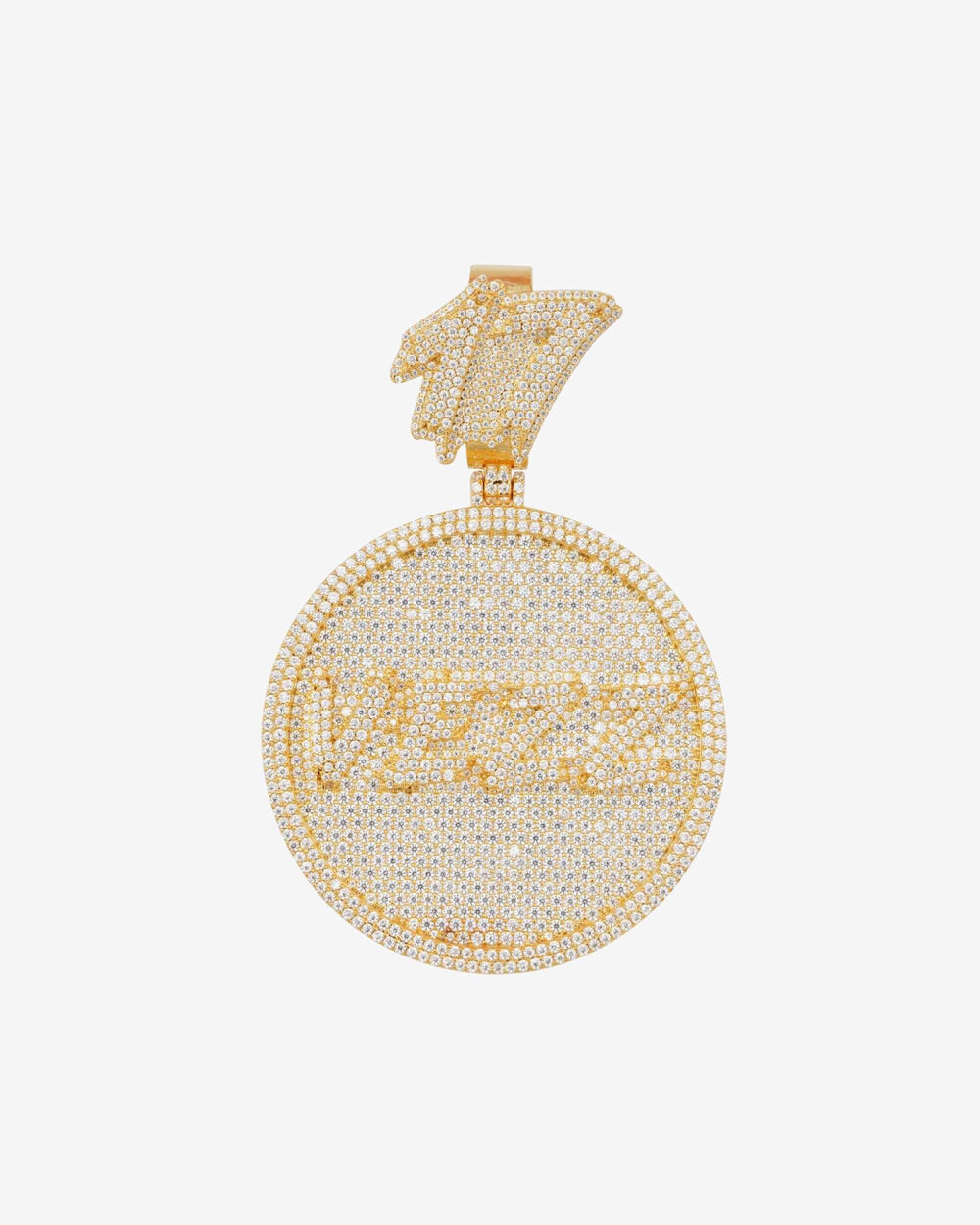 custom vezz moissanite circle pendant 14k gold icecartel white