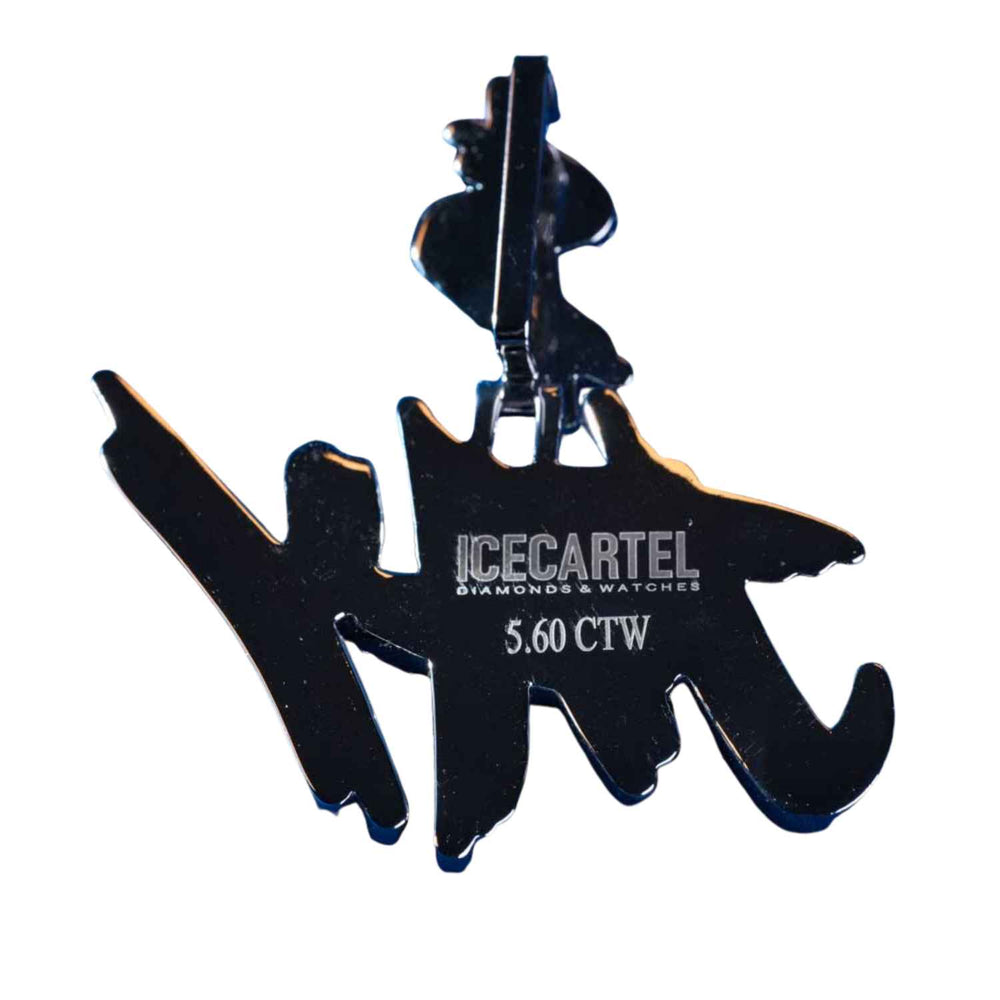 custom vvs moissanite name letter pendant 14k white gold 16 min1