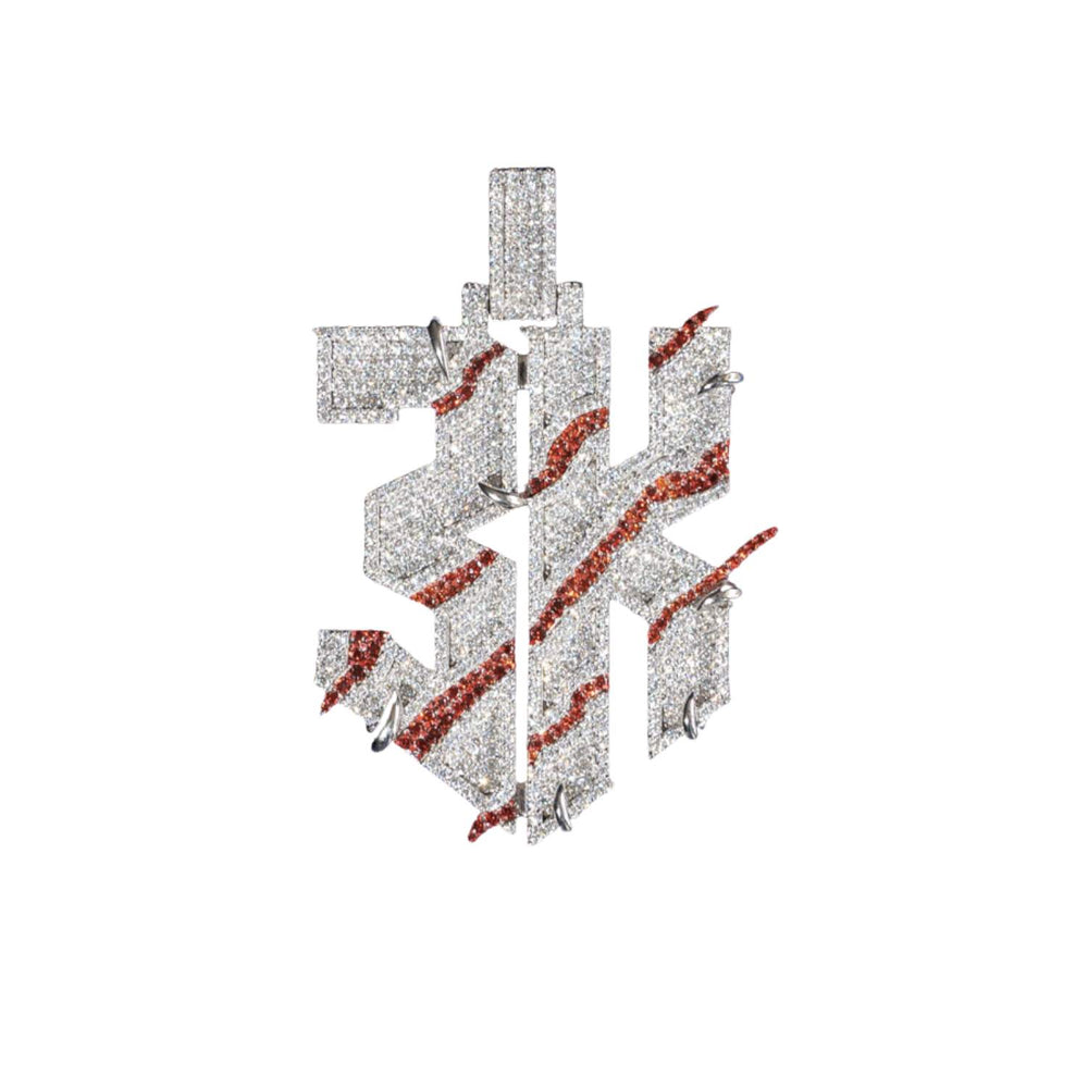 custom vvs moissanite name pendant 14k white gold 3k icecartel