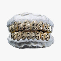 Diamond Cut Nugget Grillz 14K Yellow Gold