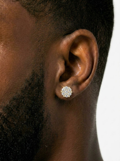 diamond flower cluster earrings icecartel yellow model new