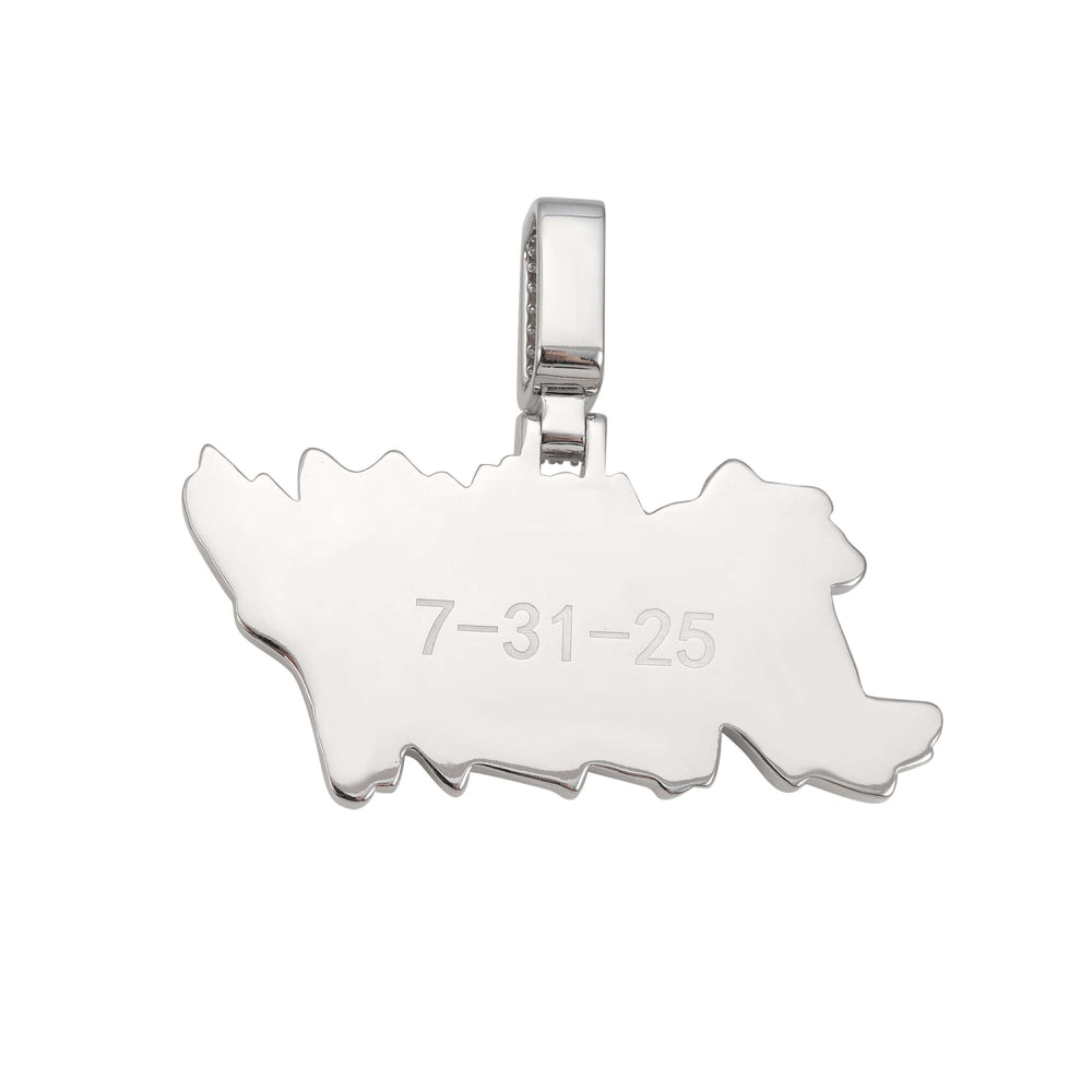 dilly moissanite custom name pendant 14k gold ICECARTEL back