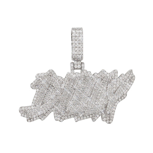 dilly moissanite custom name pendant 14k gold ICECARTEL