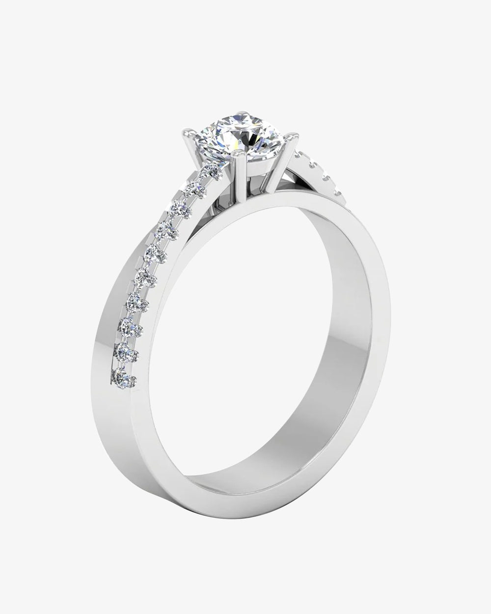 double layer brilliant cut moissanite engagement ring icecartel angle