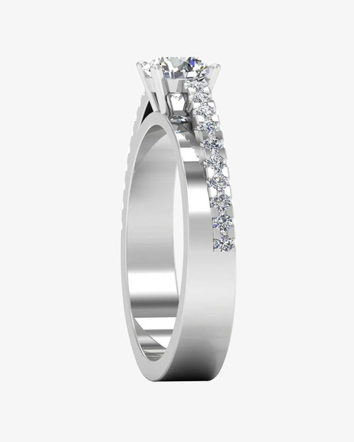 double layer brilliant cut moissanite engagement ring icecartel side