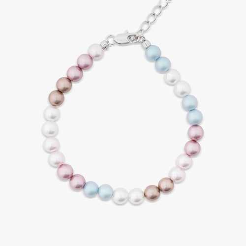 Bracelet de perles colorées à deux rangs
