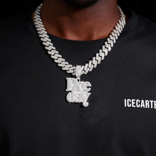 dre day custom moissanite name pendant 14k gold icecartel model