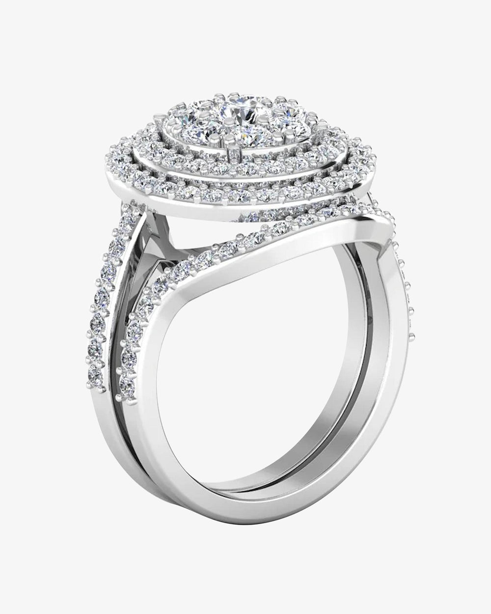 dual split shank moissanite dome engagement ring icecartel angle