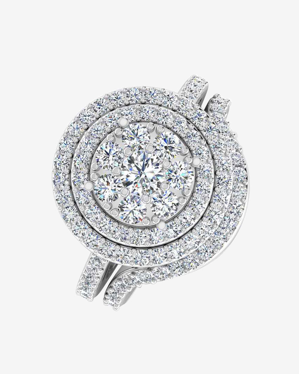 dual split shank moissanite dome engagement ring icecartel i