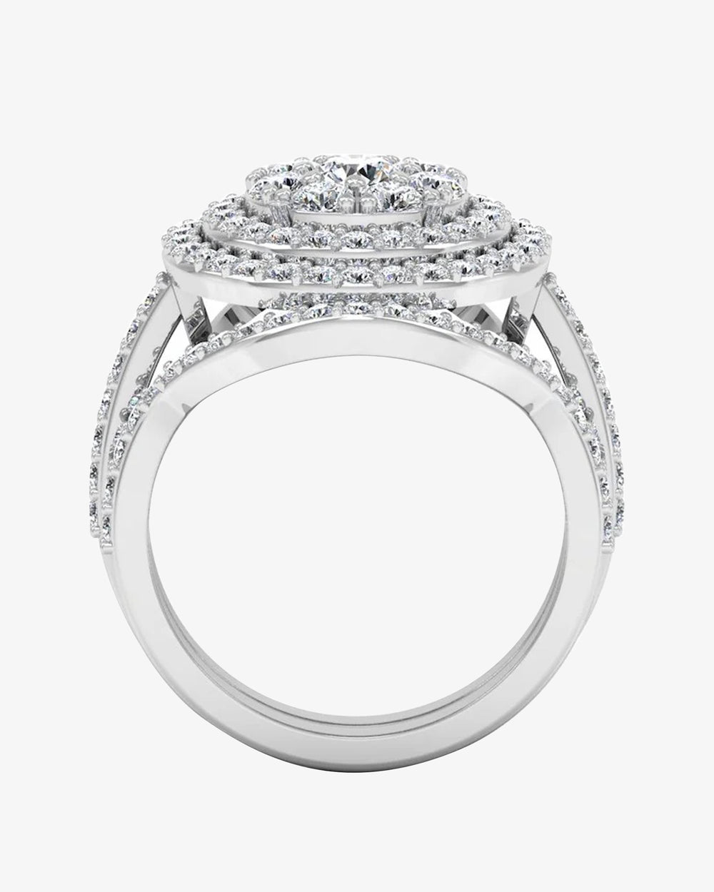 dual split shank moissanite dome engagement ring icecartel o