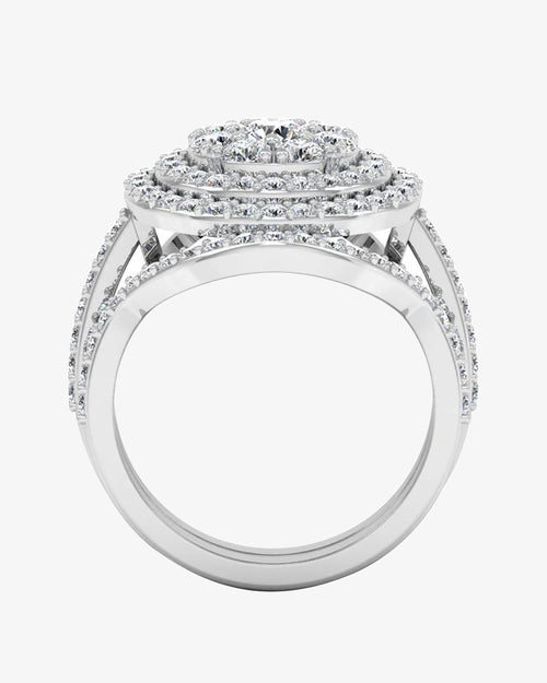 dual split shank moissanite dome engagement ring icecartel o