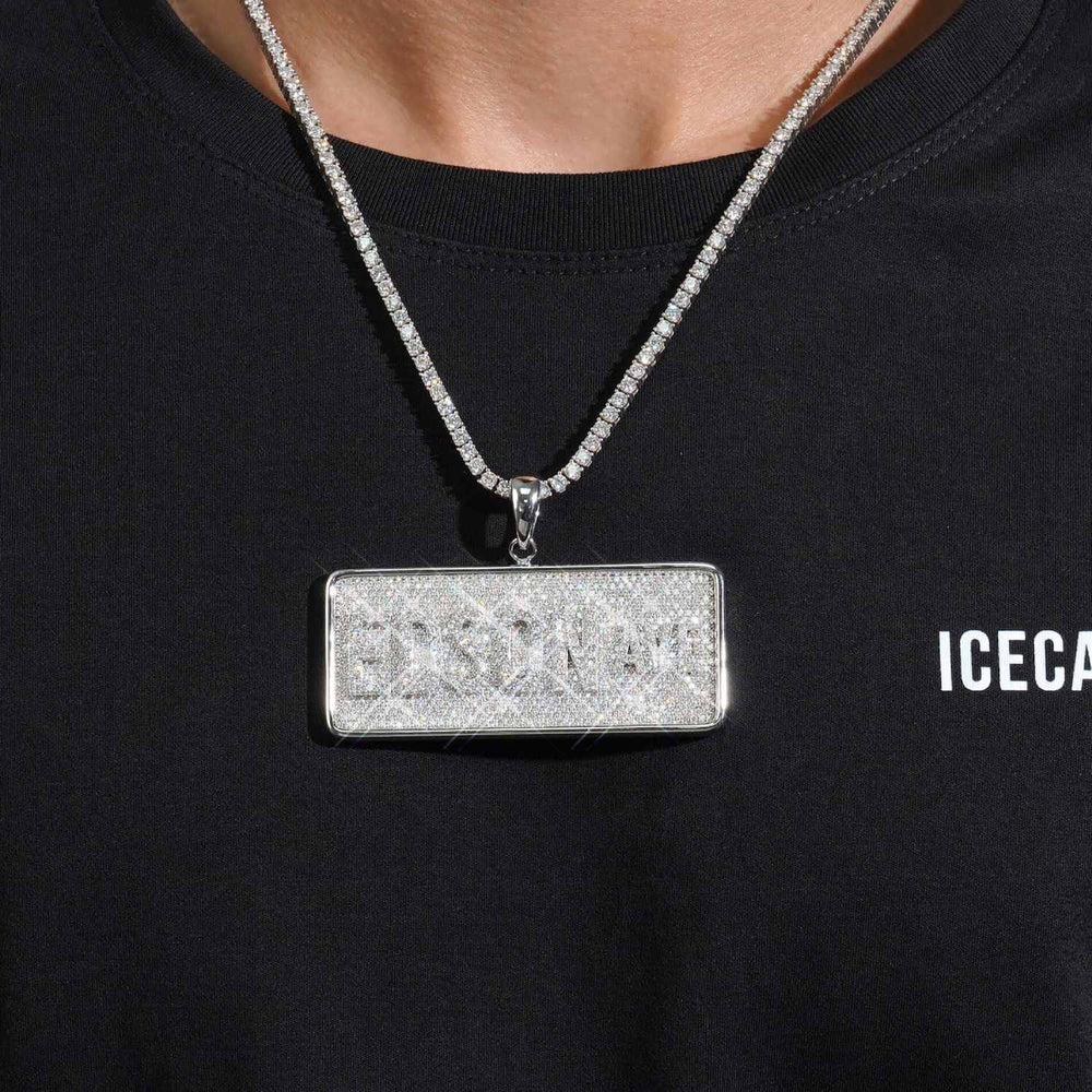 edson custom moissanite name pendant 14k gold icecartel model