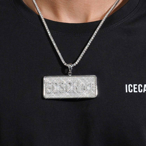 edson custom moissanite name pendant 14k gold icecartel model