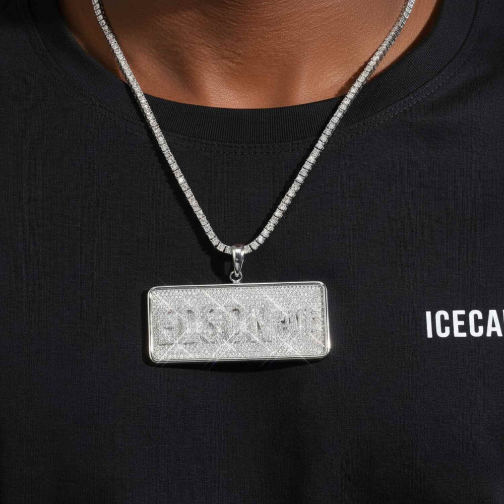 edson custom moissanite name pendant 14k gold icecartel model1