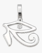 Moissanite Eye of Horus Necklace - White Gold