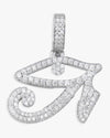 Moissanite Eye of Horus Necklace - White Gold