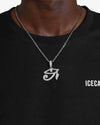 Moissanite Eye of Horus Necklace - White Gold