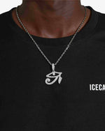 Moissanite Eye of Horus Necklace - White Gold