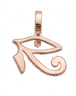 Moissanite Eye of Horus Necklace - Rose Gold