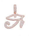 Moissanite Eye of Horus Necklace - Rose Gold
