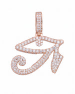 Moissanite Eye of Horus Necklace - Rose Gold