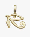 Moissanite Eye of Horus Necklace - Yellow Gold