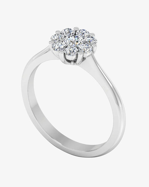 flower cluster moissanite engagement ring icecartel angle