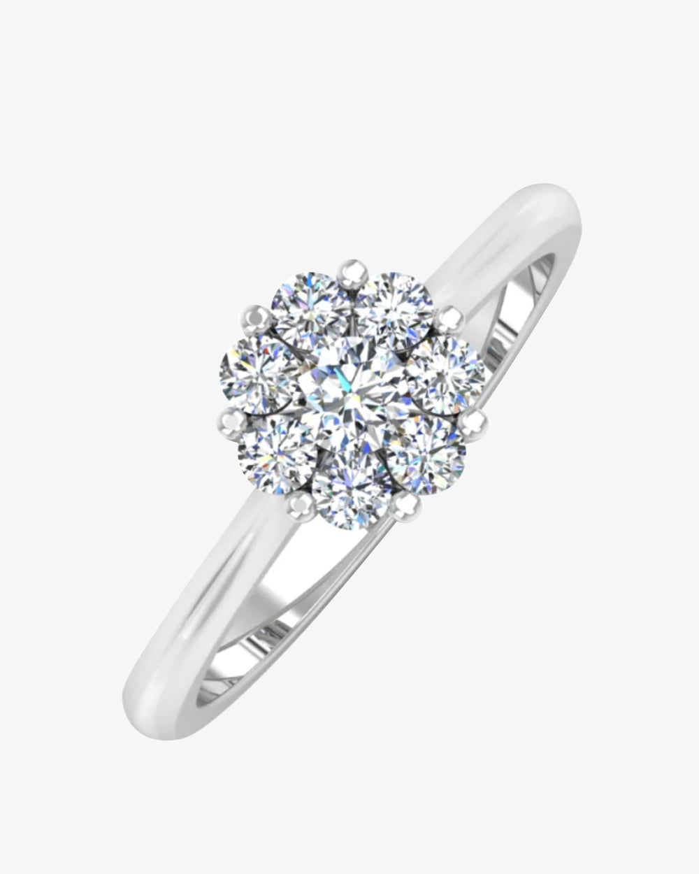 flower cluster moissanite engagement ring icecartel i