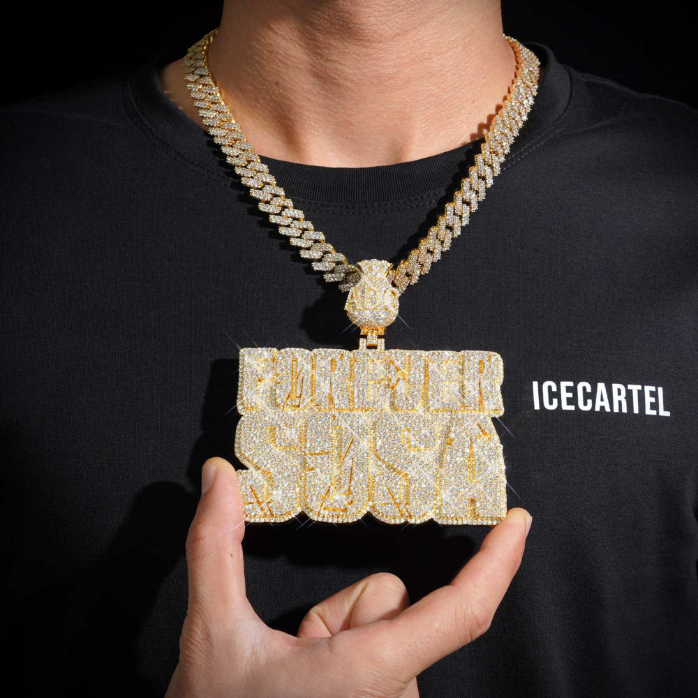 forever sosa custom moissanite name pendant 14k gold icecartel model