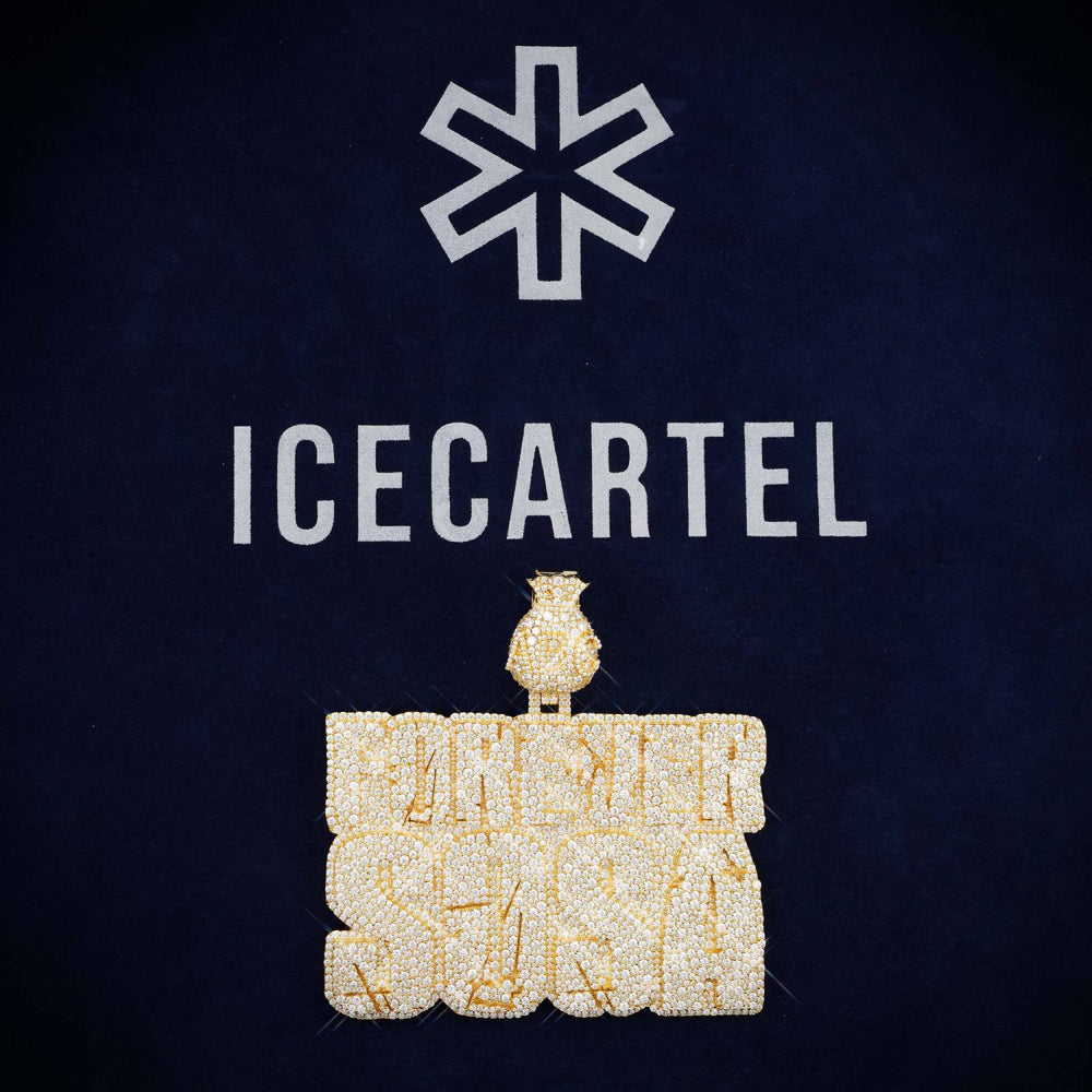 forever sosa custom moissanite name pendant 14k gold icecartel