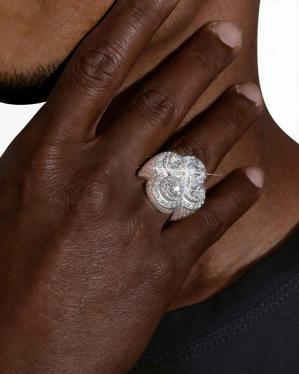 four leaf clover ring 14k gold icecartel model