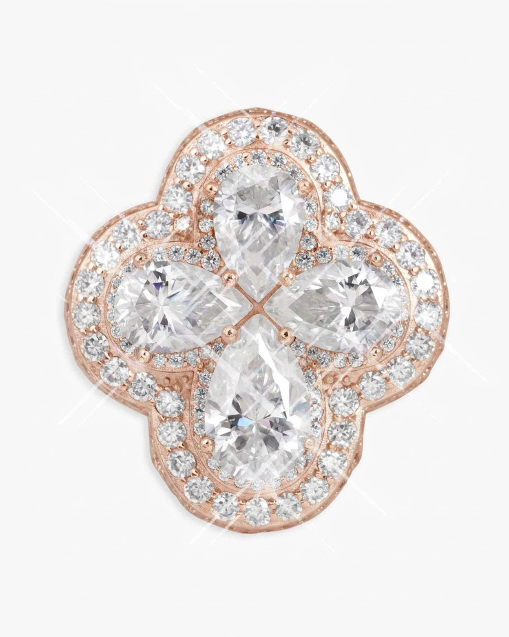 Four Leaf Clover Ring 14K Gold - Rose Gold