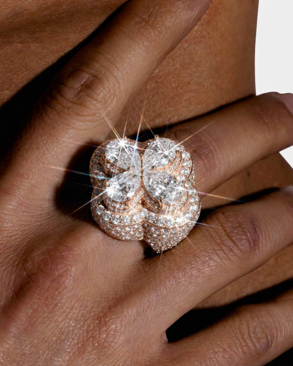 Four Leaf Clover Ring 14K Gold - Rose Gold