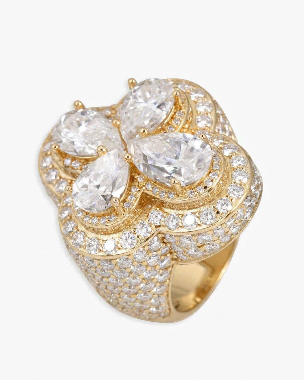 Four Leaf Clover Ring 14K Gold - Yellow Gold