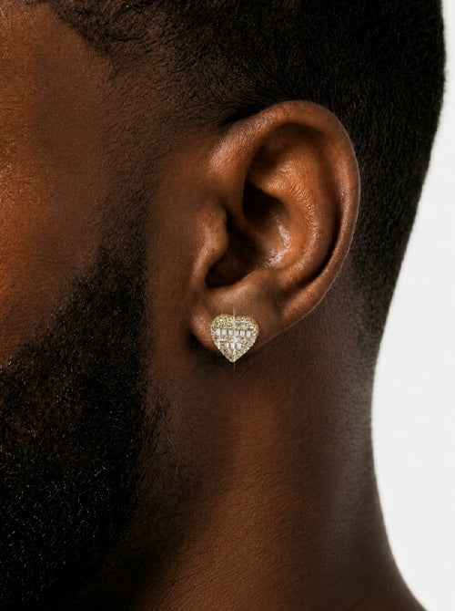 giant heart moissanite earrings 14k gold icecartel px yellow model new