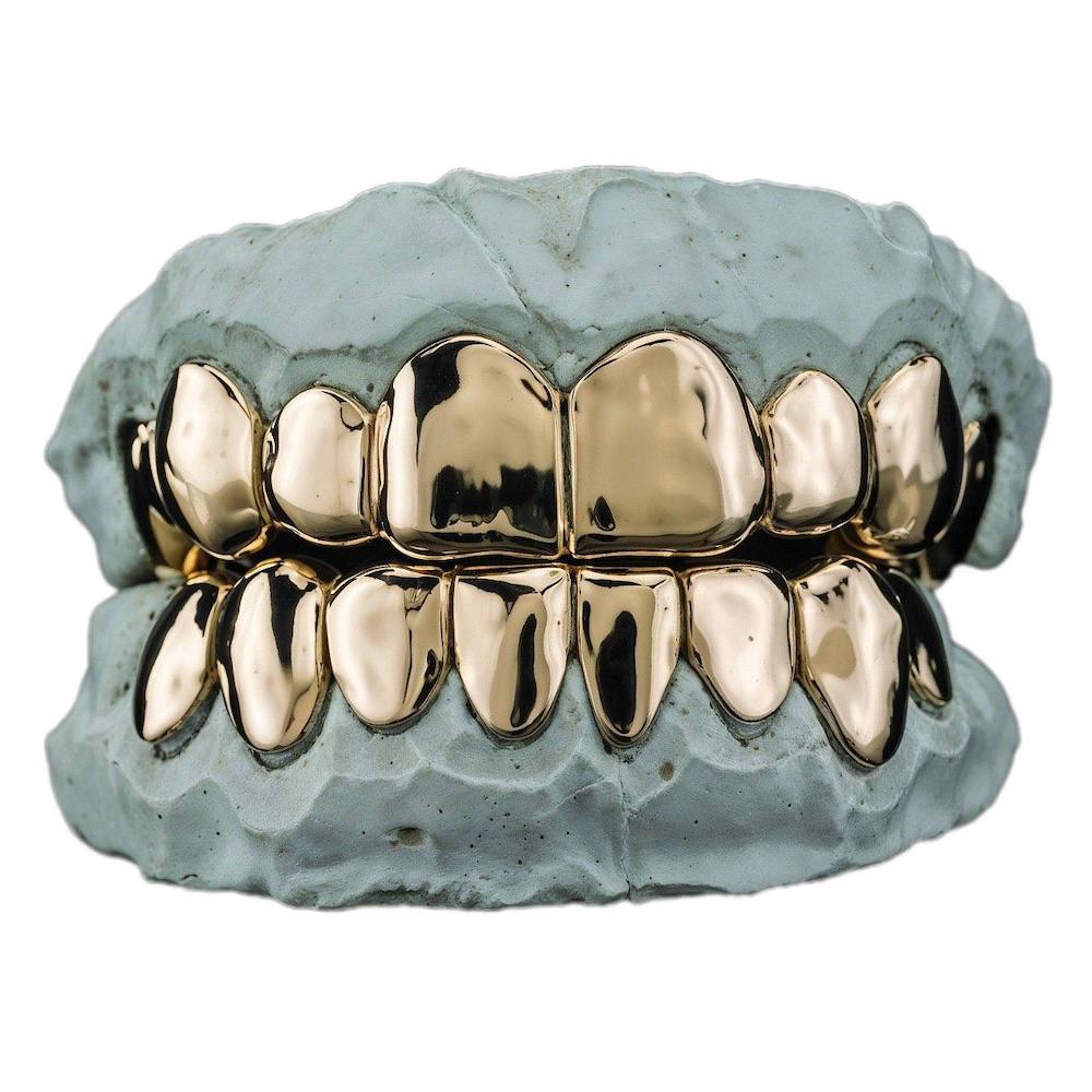 Gold Moissanite Grillz