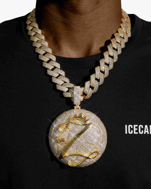 golden ball custom circle pendant 14k gold icecartel model